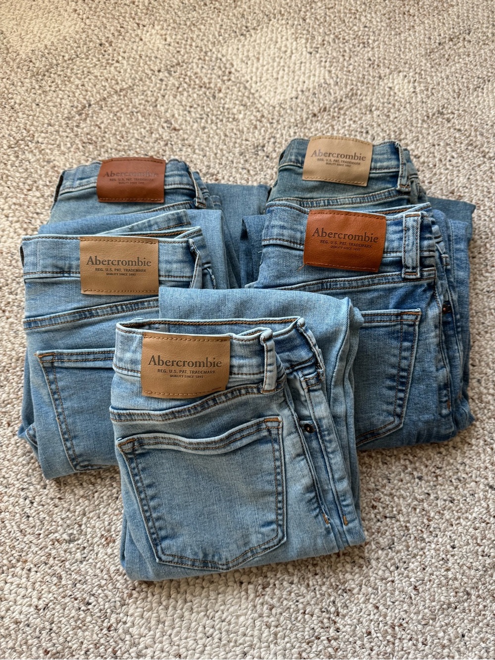 Abercrombie Kids Boys Jeans Size 9/10 Long Straight – Lot of 5
